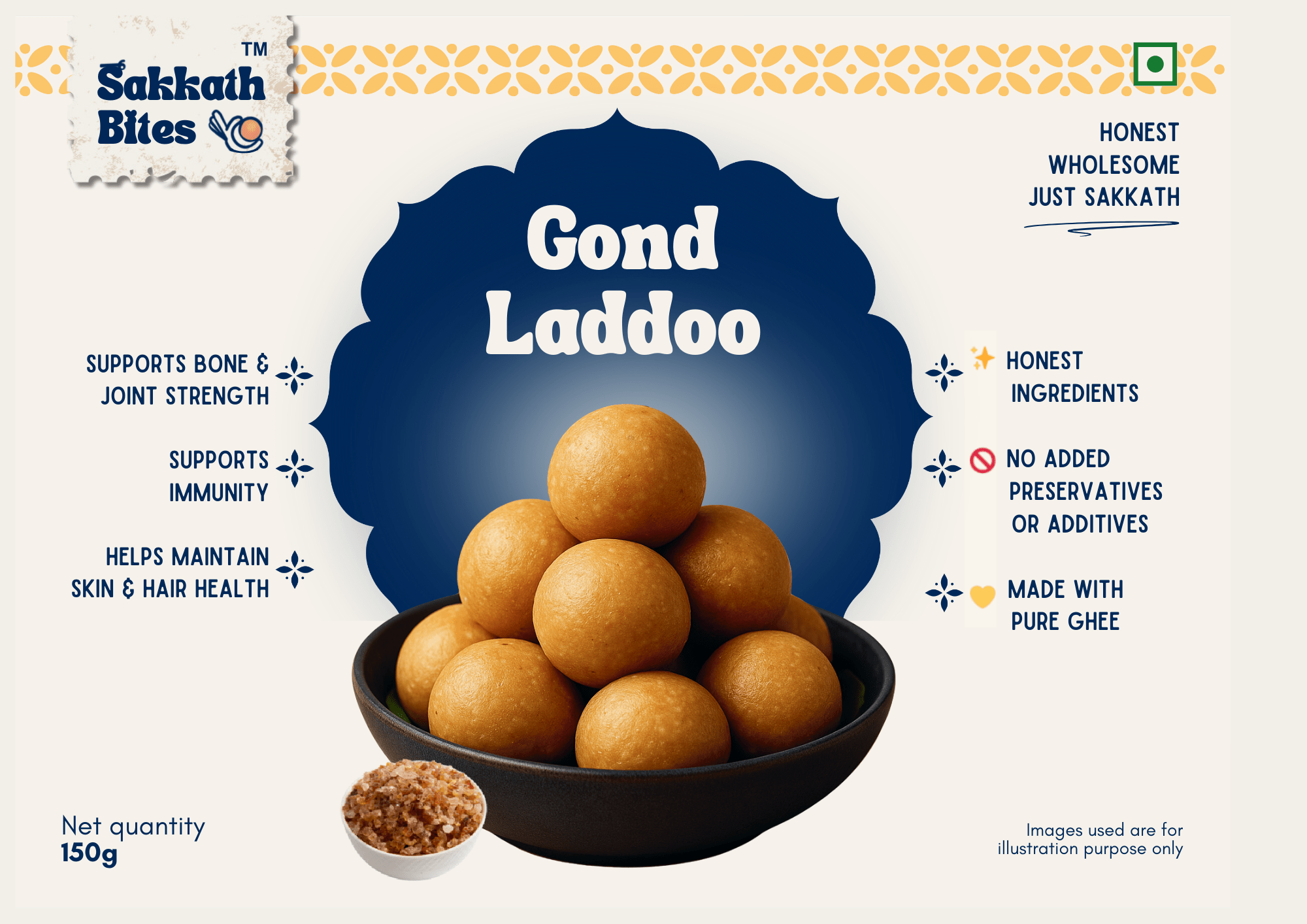 Gond Laddoo -150gm (Box Of 6)