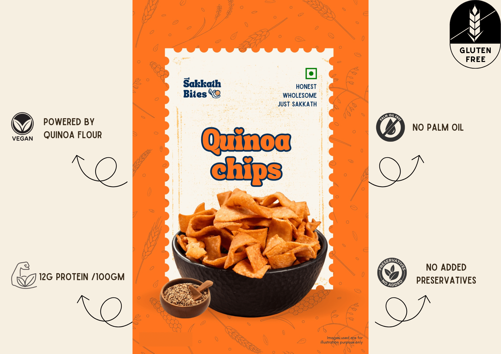 Quinoa Chips - 85 grams (1pack)